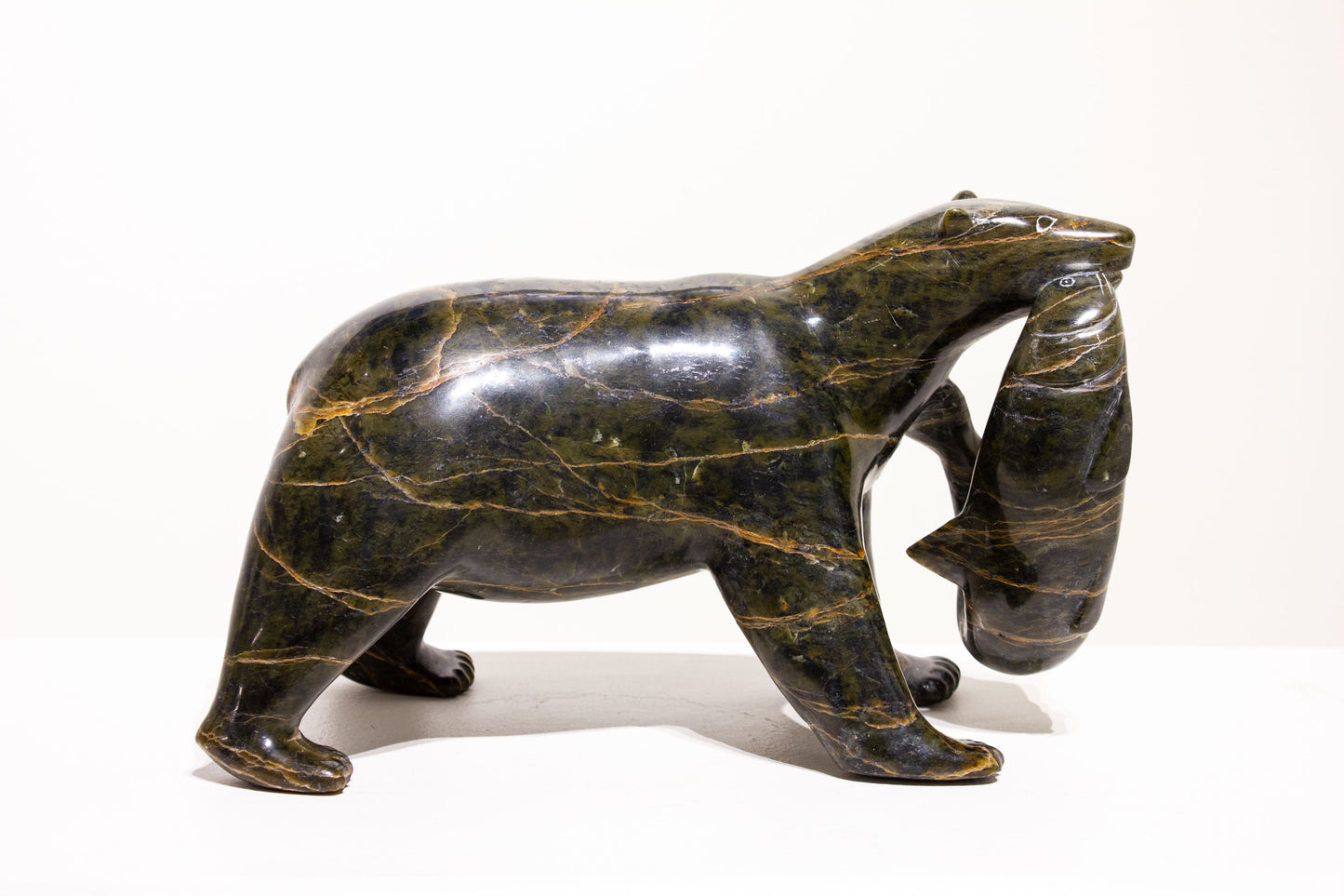 Paulassie Pootoogook, Bear with Arctic Char