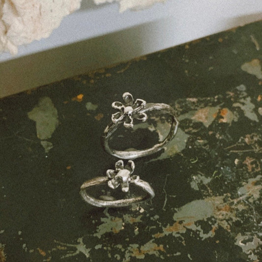 RYHN, Small Wildflower Silver Ring