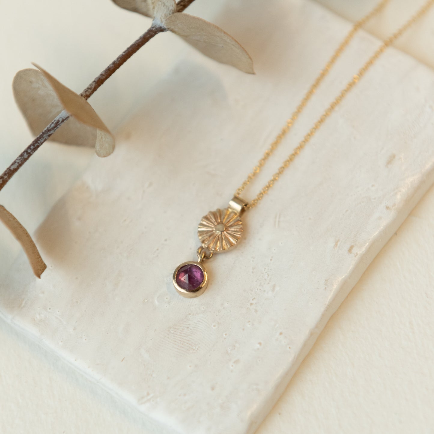 Andrea Mueller, Pink Sapphire + "The Daisies" Necklaces