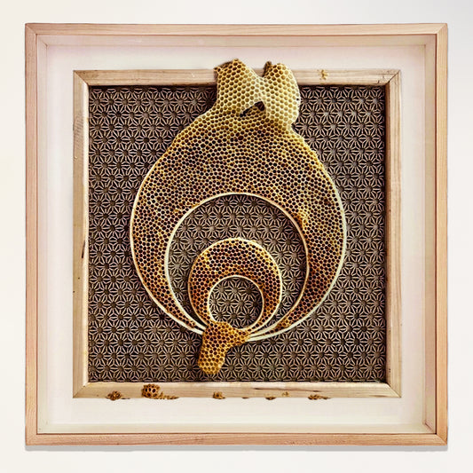 Ava Roth, Beaded Circles, Taupe