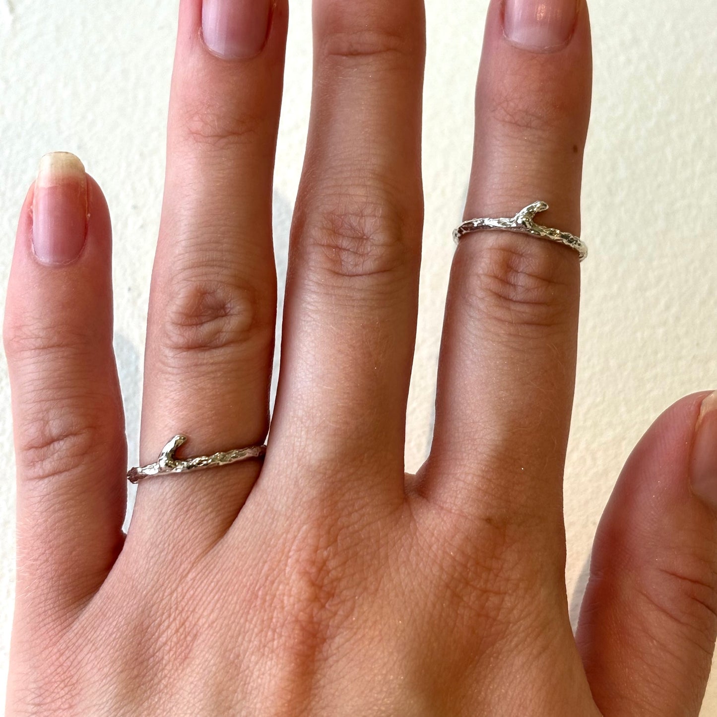 Kathryn Rebecca, Stacking Branch Rings Sterling Silver