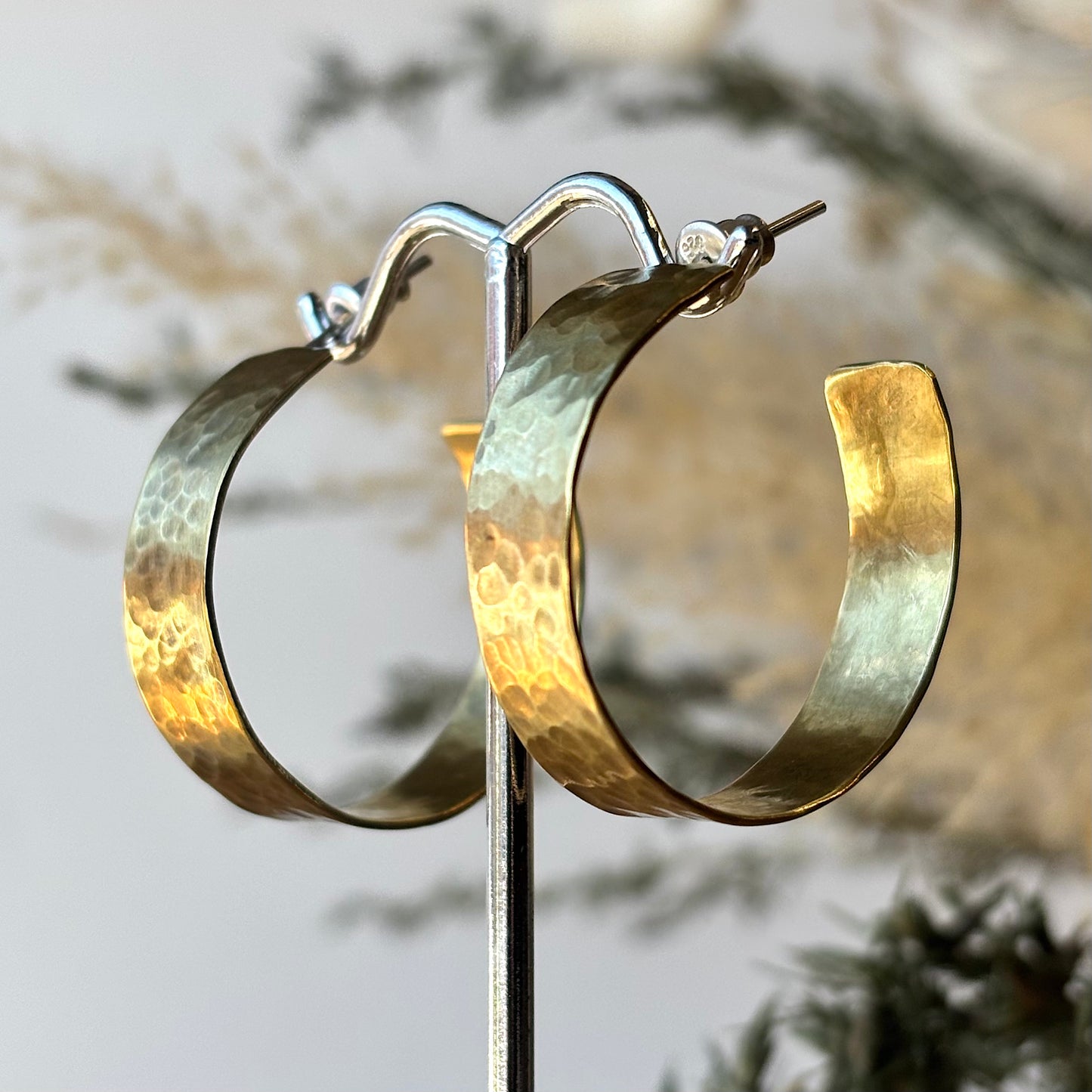 Galili Ellis, Hammered Small Brass Hoops