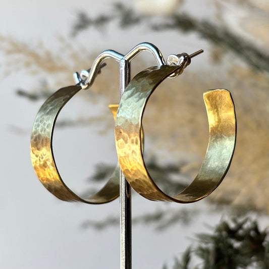 Galili Ellis, Hammered Small Brass Hoops