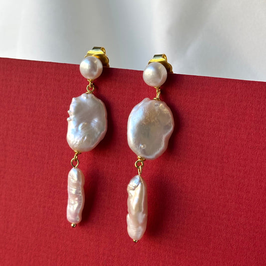 Hailey Jane, Cascading Pearl Earrings