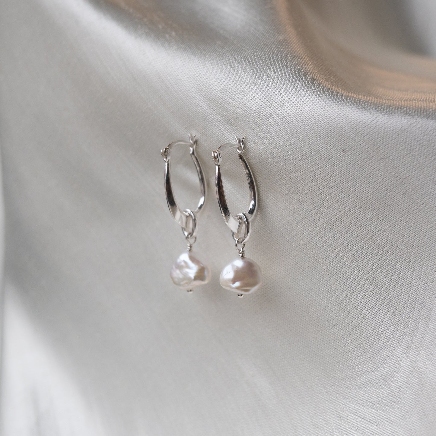 Brenda Wong, Gemstone Oval Loop Earrings