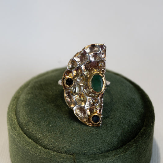 Out Designs, Semicircular Emerald Ring