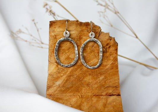 Galili Ellis, Hammered Circle Closed Shape Earrings