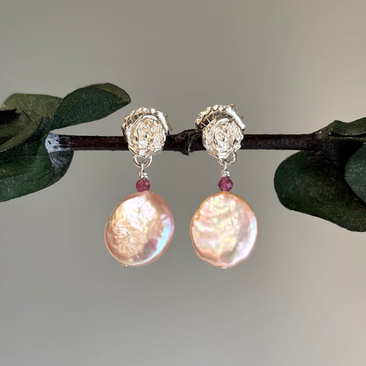 Kathryn Rebecca, Peony Pearl Earrings