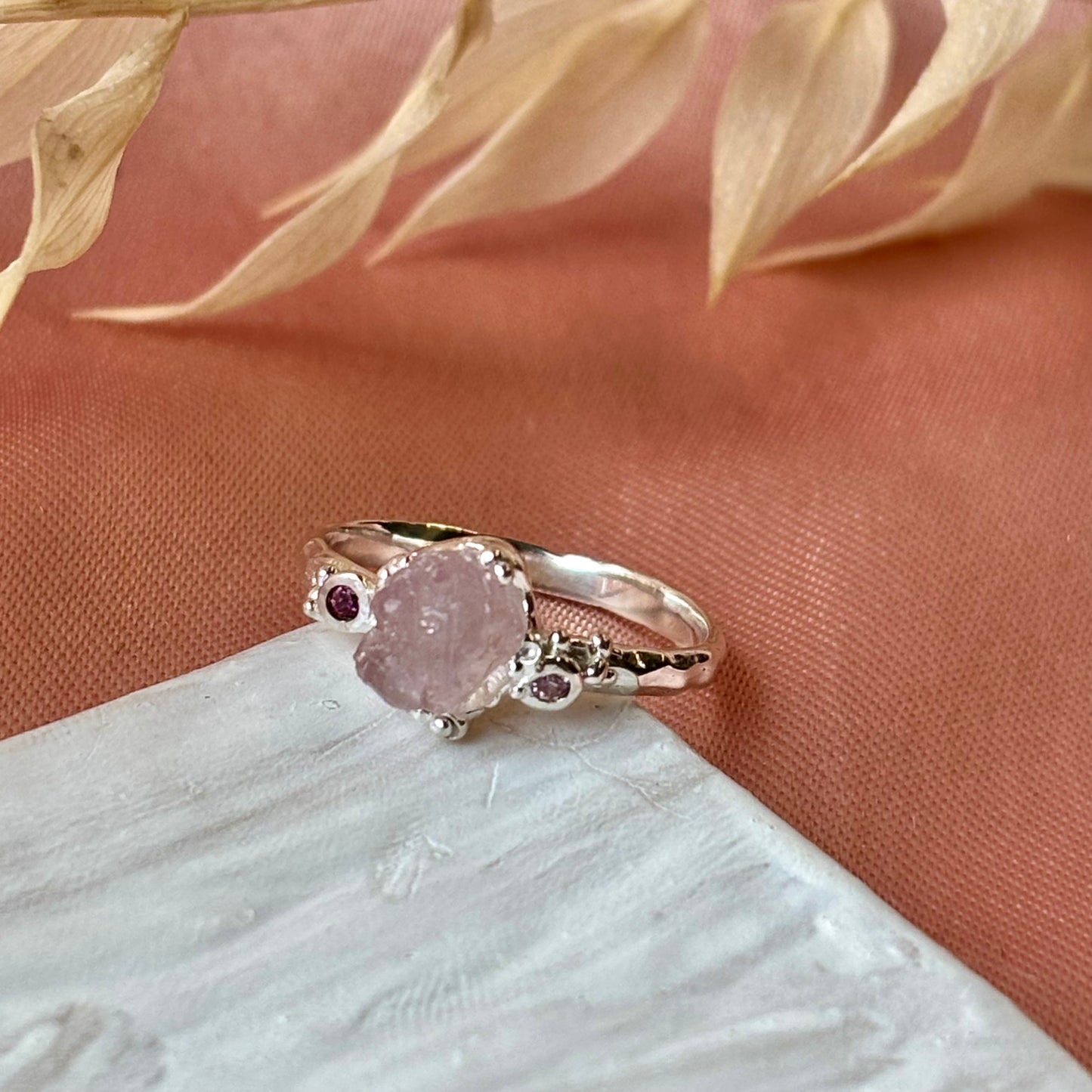 Out Designs, Pink Sapphire and Amethyst Ring