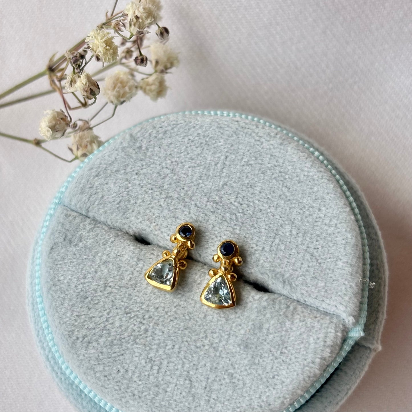 Out Designs, Aquamarine Post Earrings