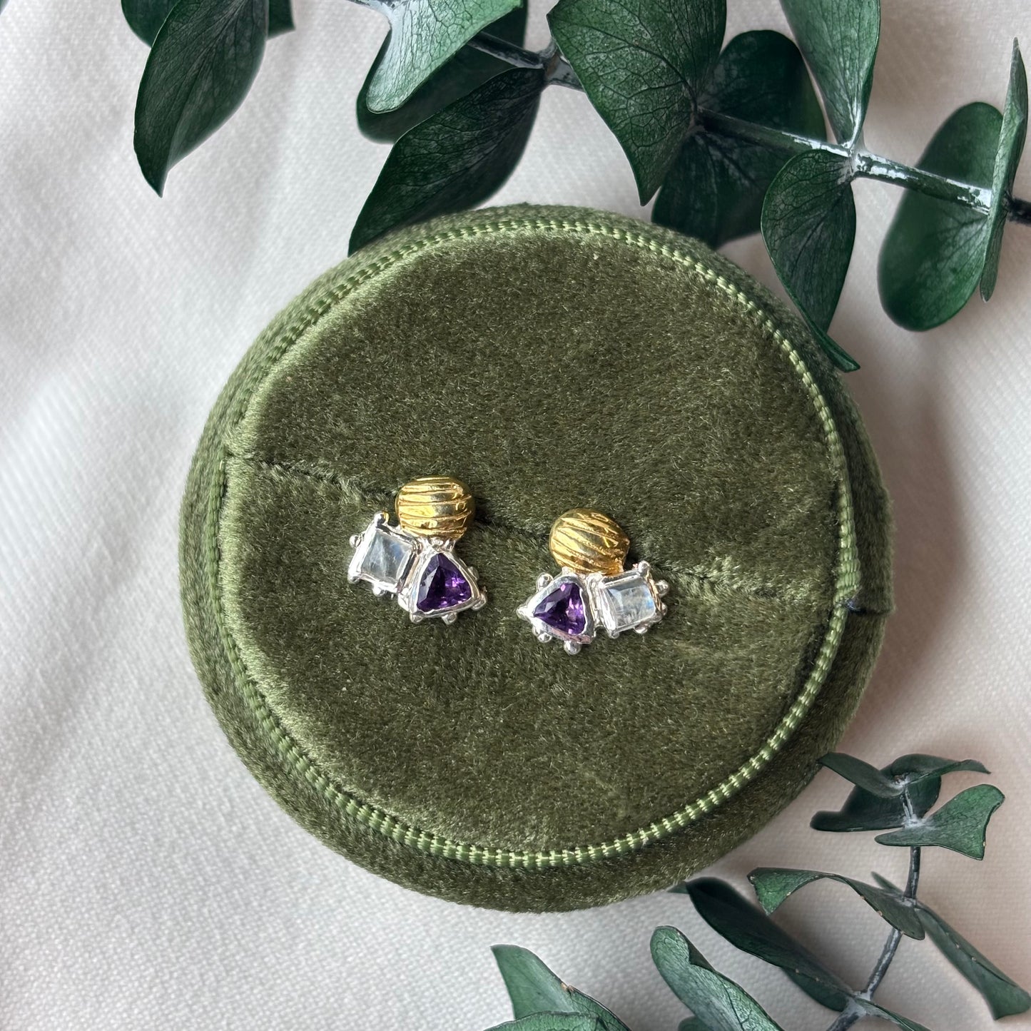 Out Designs, Amethyst Post Earrings