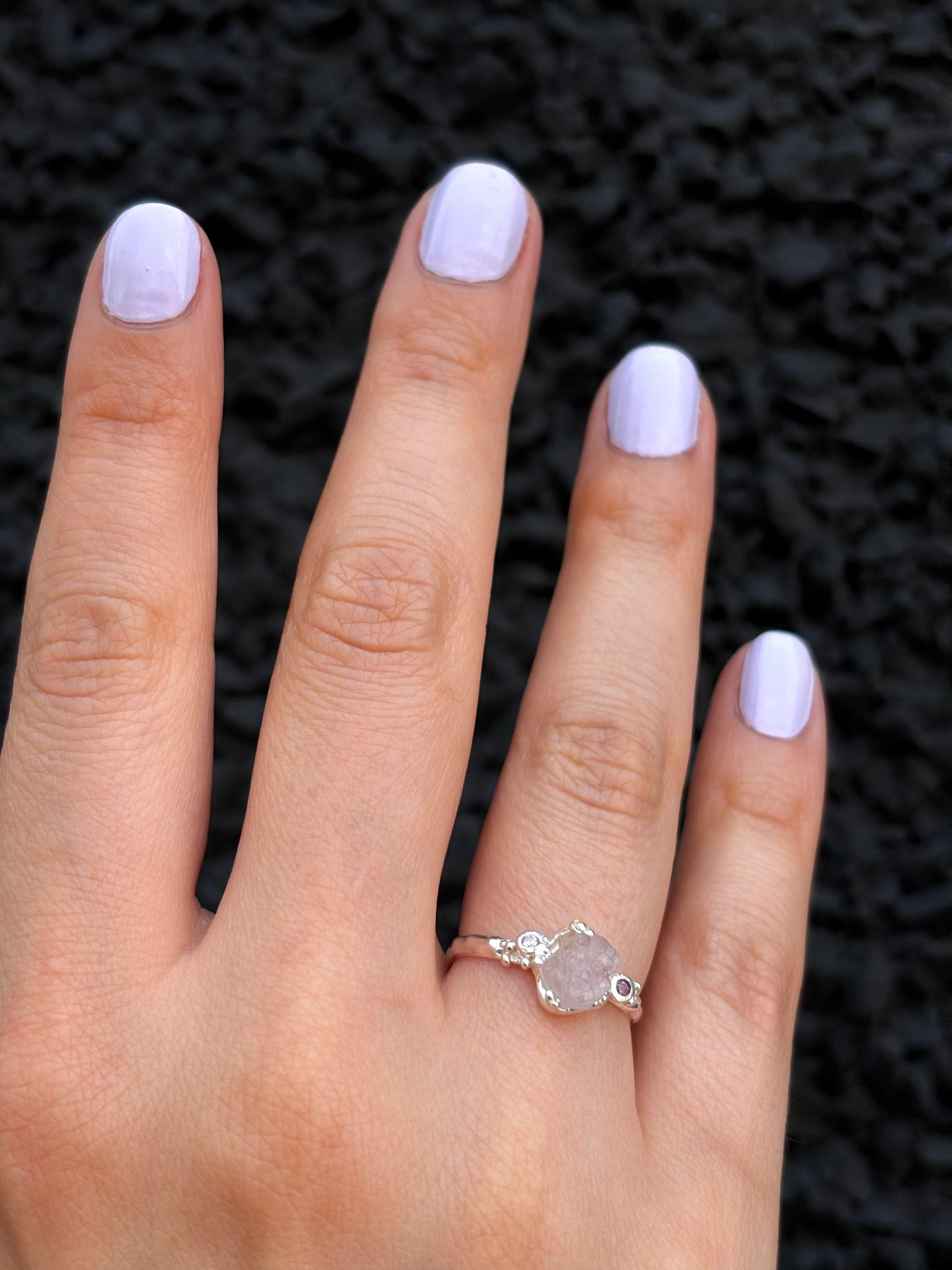 Out Designs, Pink Sapphire and Amethyst Ring