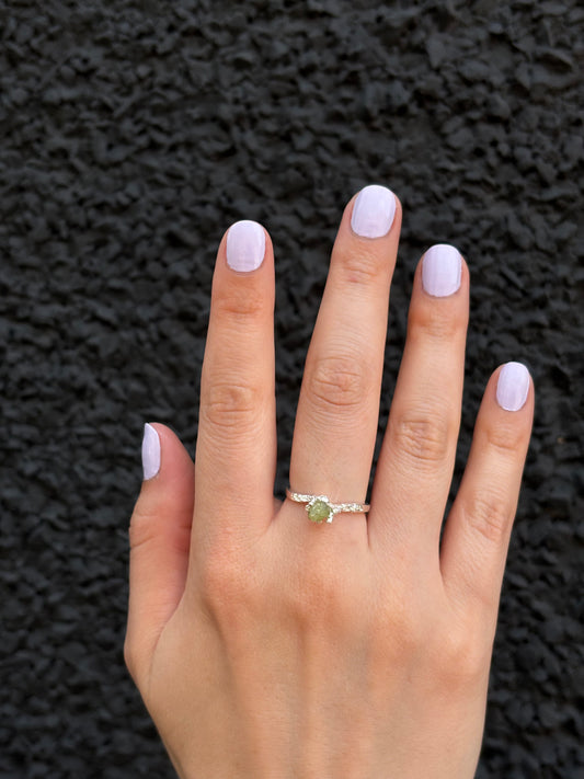 Out Designs, Tall Green Sapphire Ring