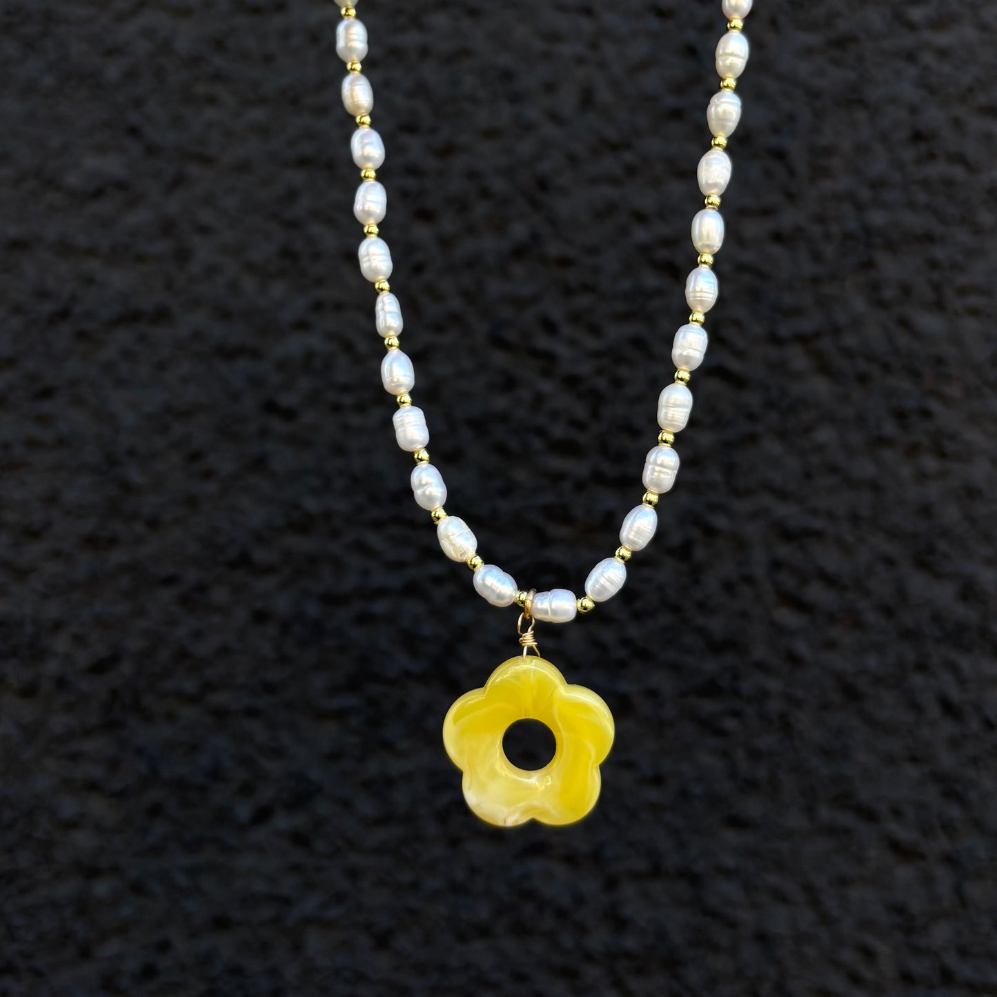 Hailey Jane, Yellow Fiorella Necklace