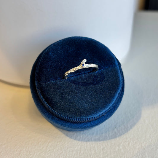 Kathryn Rebecca, Stacking Silver Sapphire Branch Ring