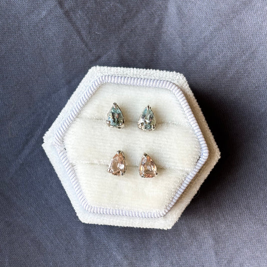 RYHN, Morganite Tear Studs