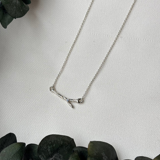 Kathryn Rebecca, Delicate Branch Necklace with Sapphire