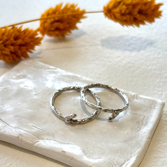 Kathryn Rebecca, Stacking Branch Rings Sterling Silver