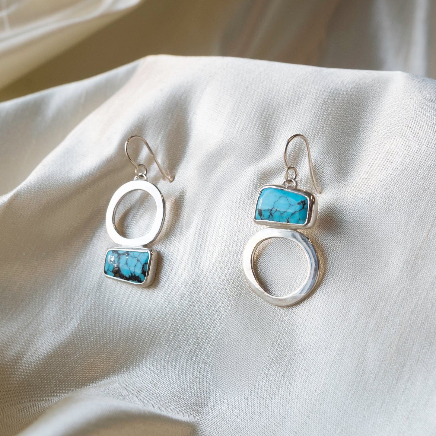 Galili Ellis, Asymmetrical Turquoise Closed Shapes Dangles