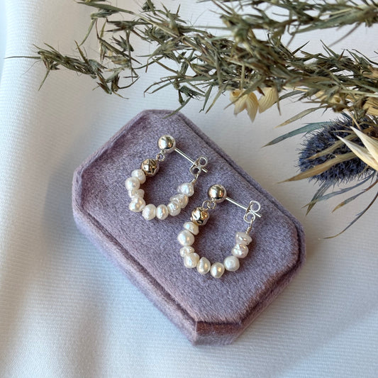 Hailey Jane, Petite Pearl U Hoops