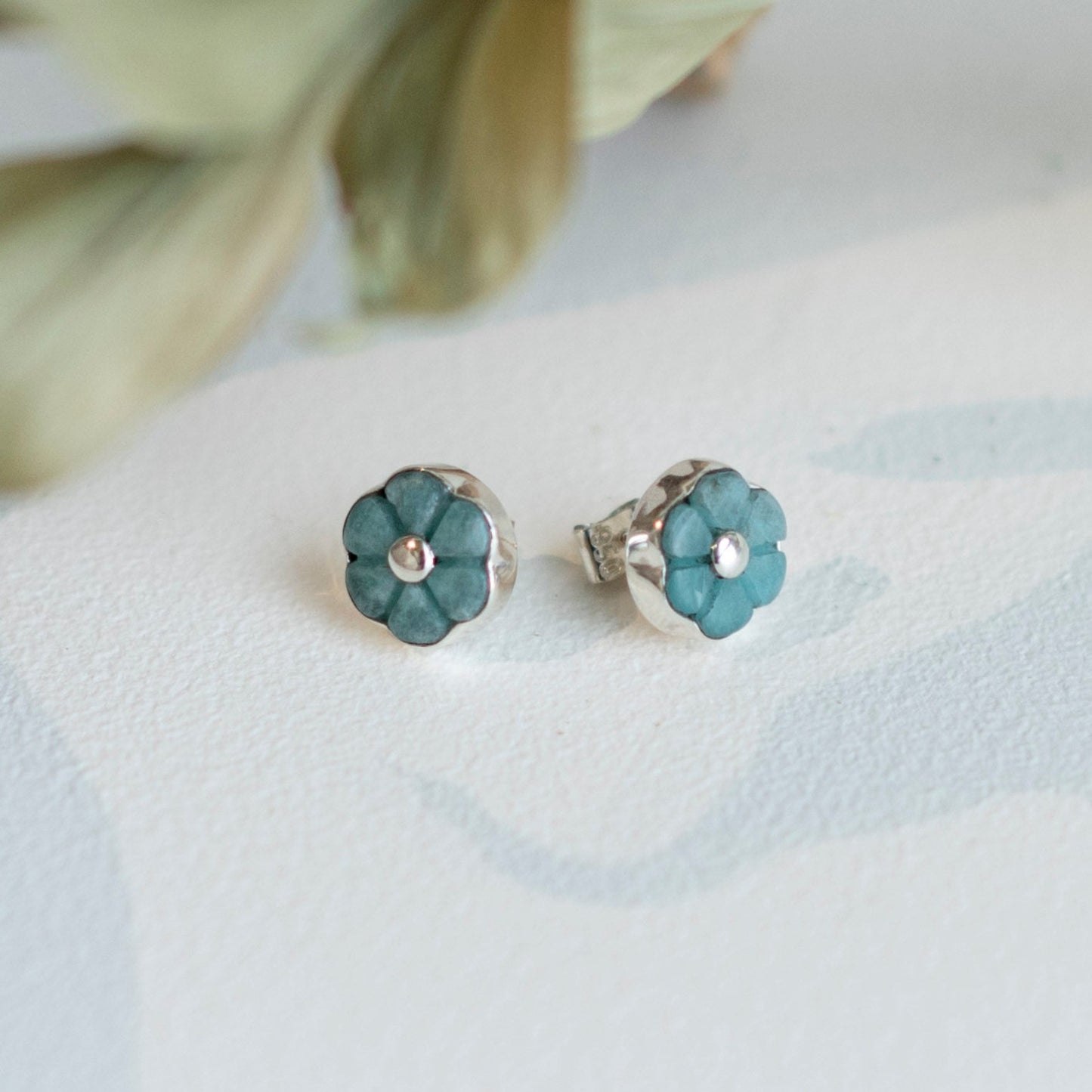Alexandra Temple, Amazonite Blossom Earrings