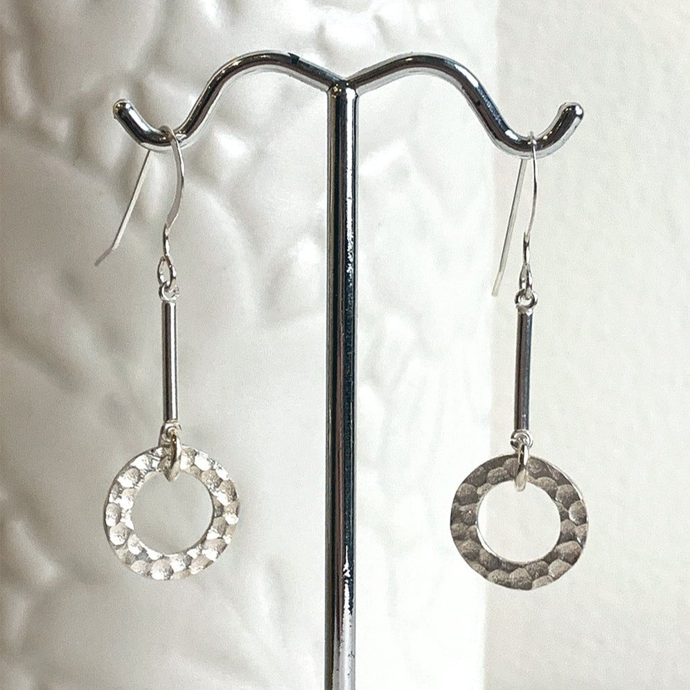 Brenda Wong, Hammered Wide Circle Earrings