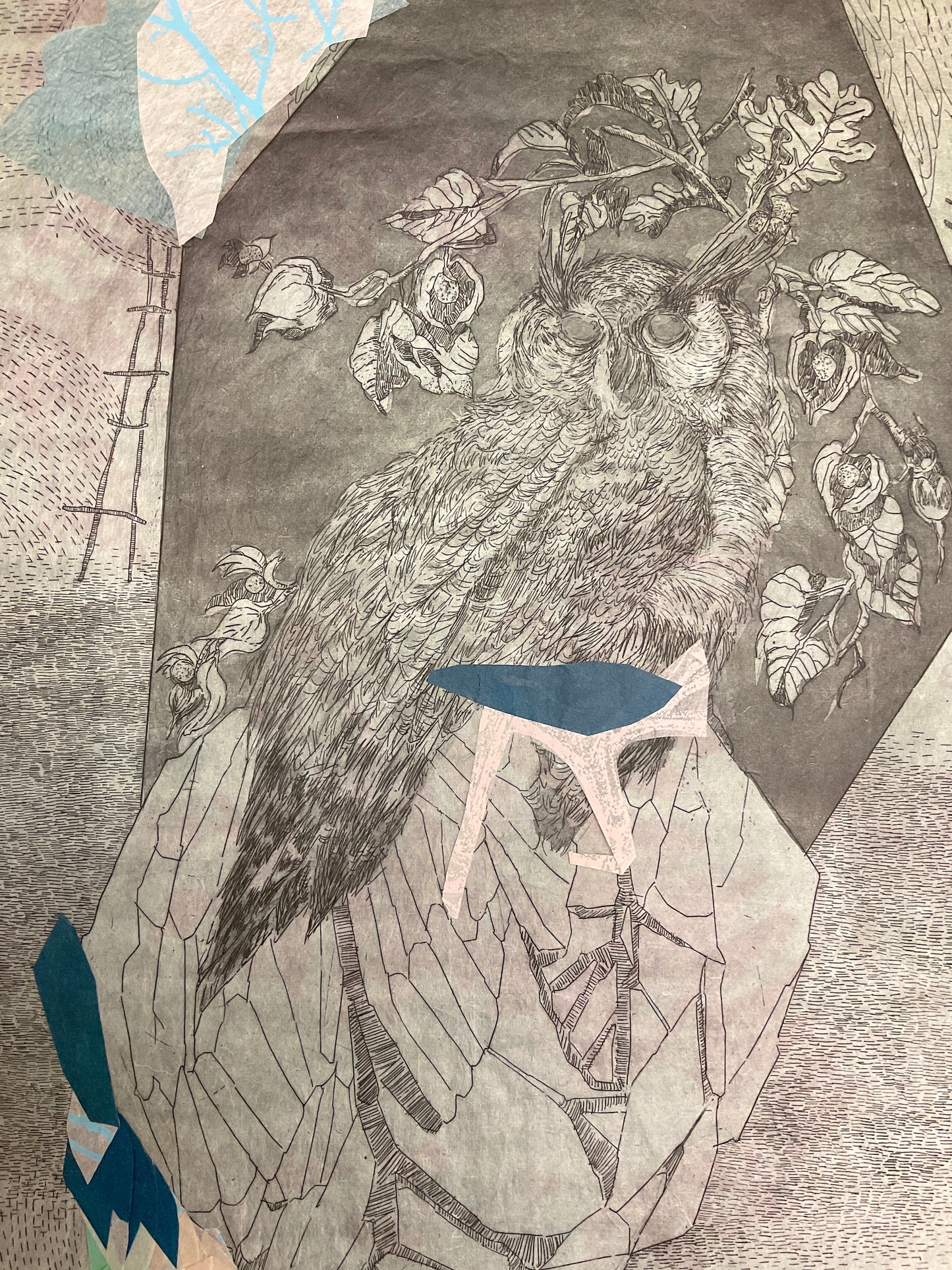 Elizabeth D'Agostino, Other Collisions, Owl (Green)