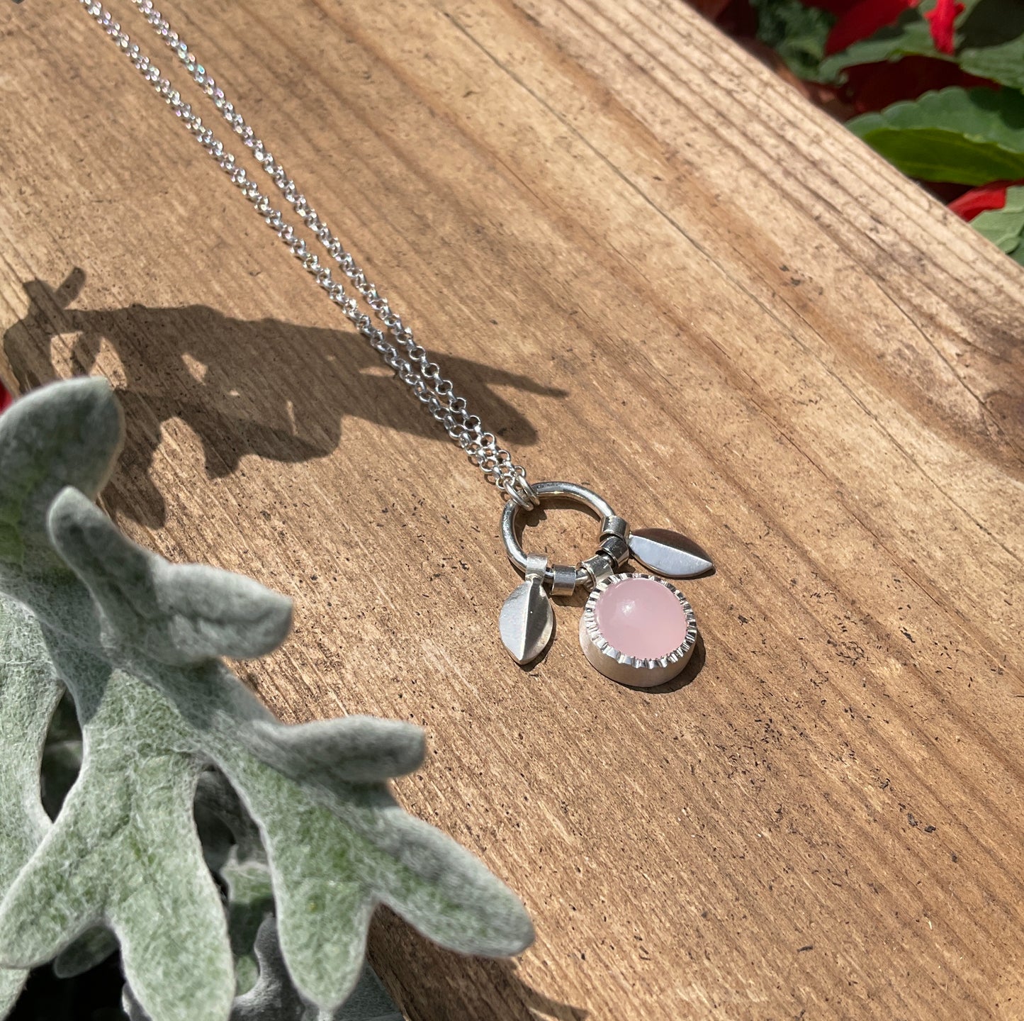 Andrea Mueller, Chalcedony + Leaves Necklace