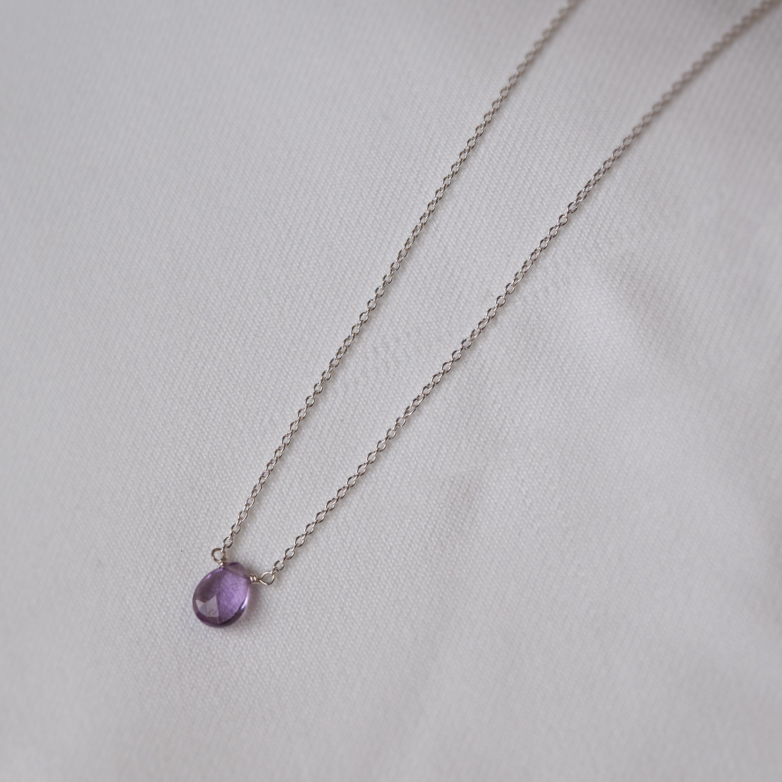 Kathryn Rebecca, Amethyst Pear Necklace-2