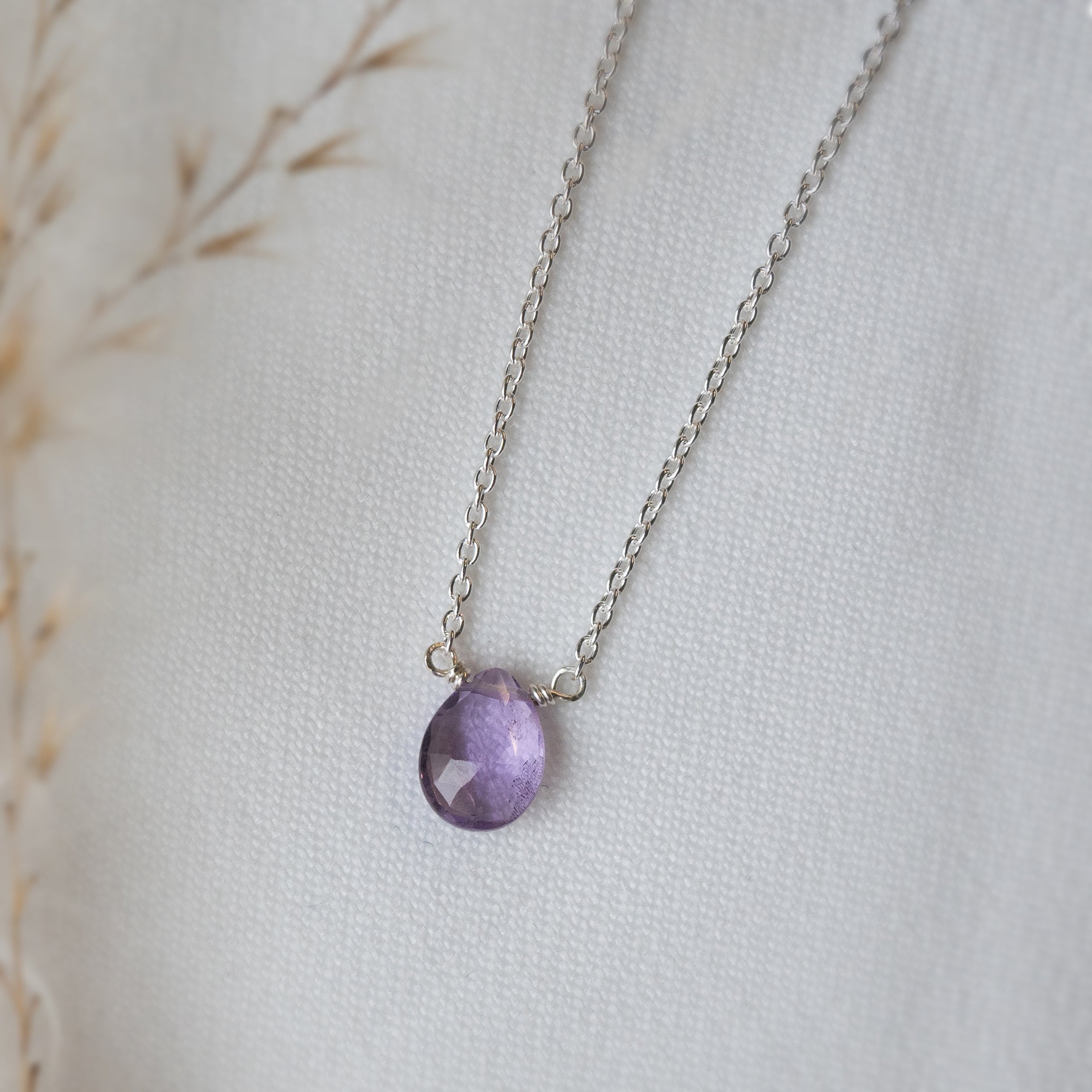 Kathryn Rebecca, Amethyst Pear Necklace-1