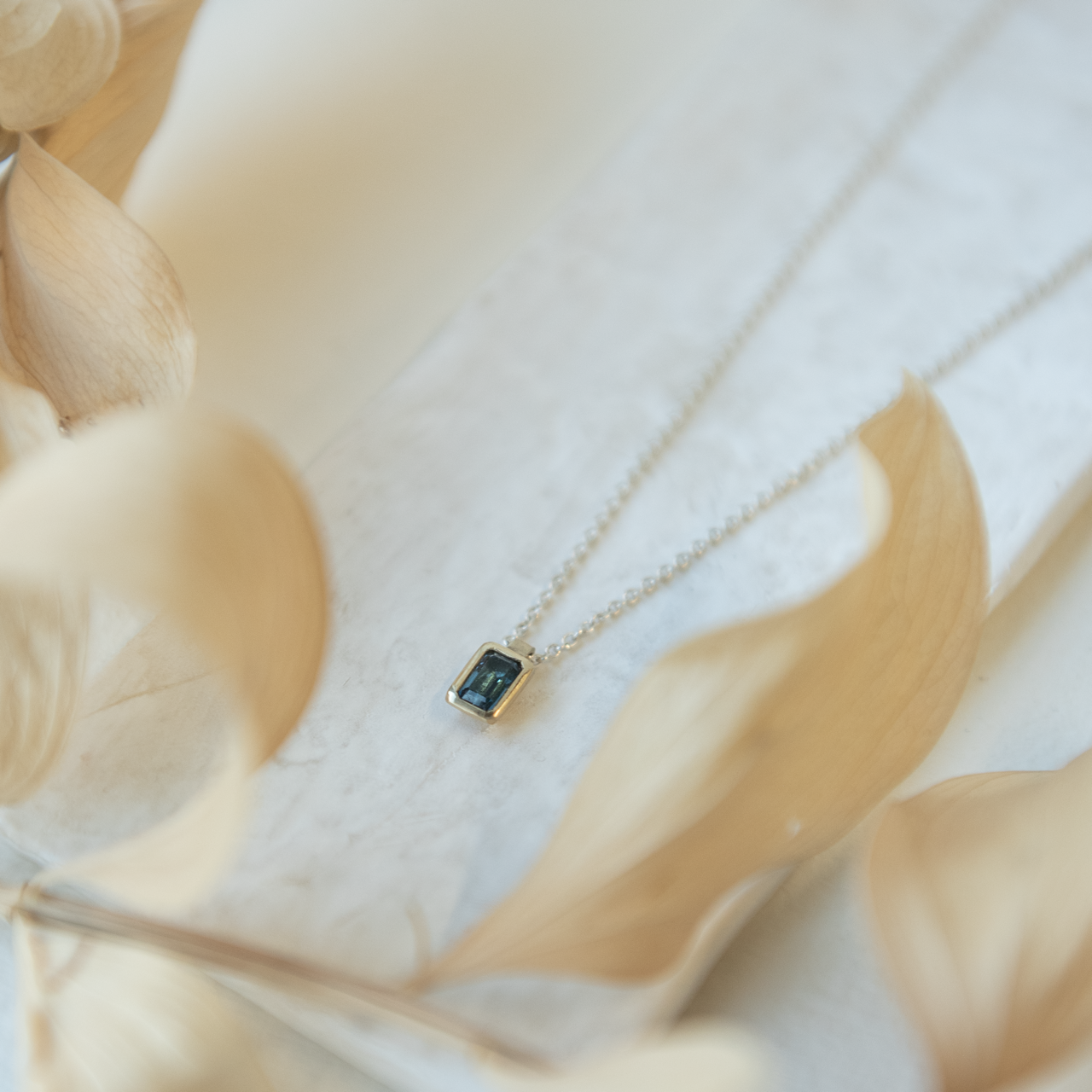 Andrea Mueller, Blue Topaz Emerald Cut Necklace