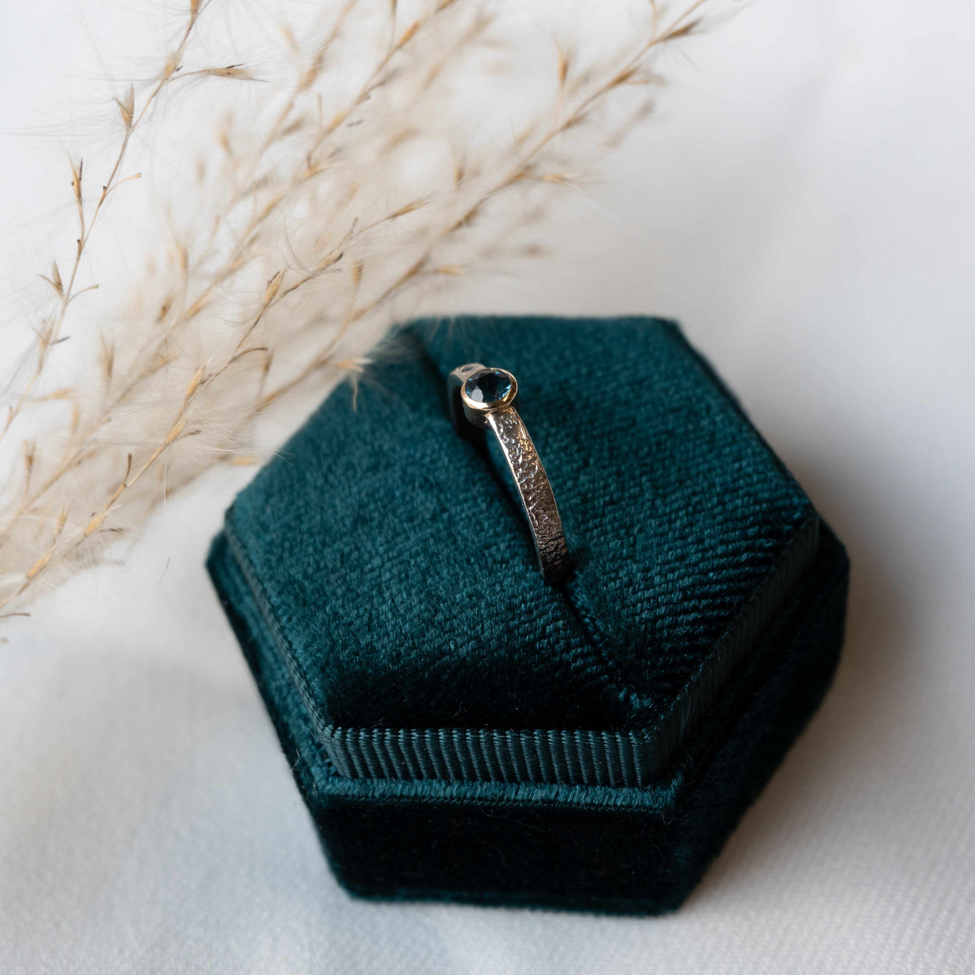 Kathryn Rebecca, Organic Blue Topaz Sand Ring-2