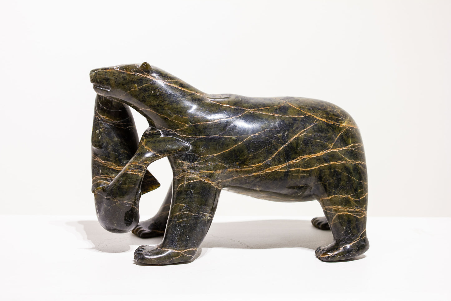 Paulassie Pootoogook, Bear with Arctic Char