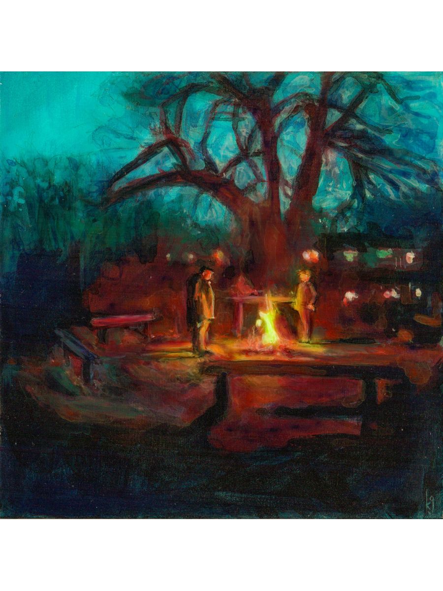 ACQUIRED | Kelly Grace, Study for "Fire Pit"-3