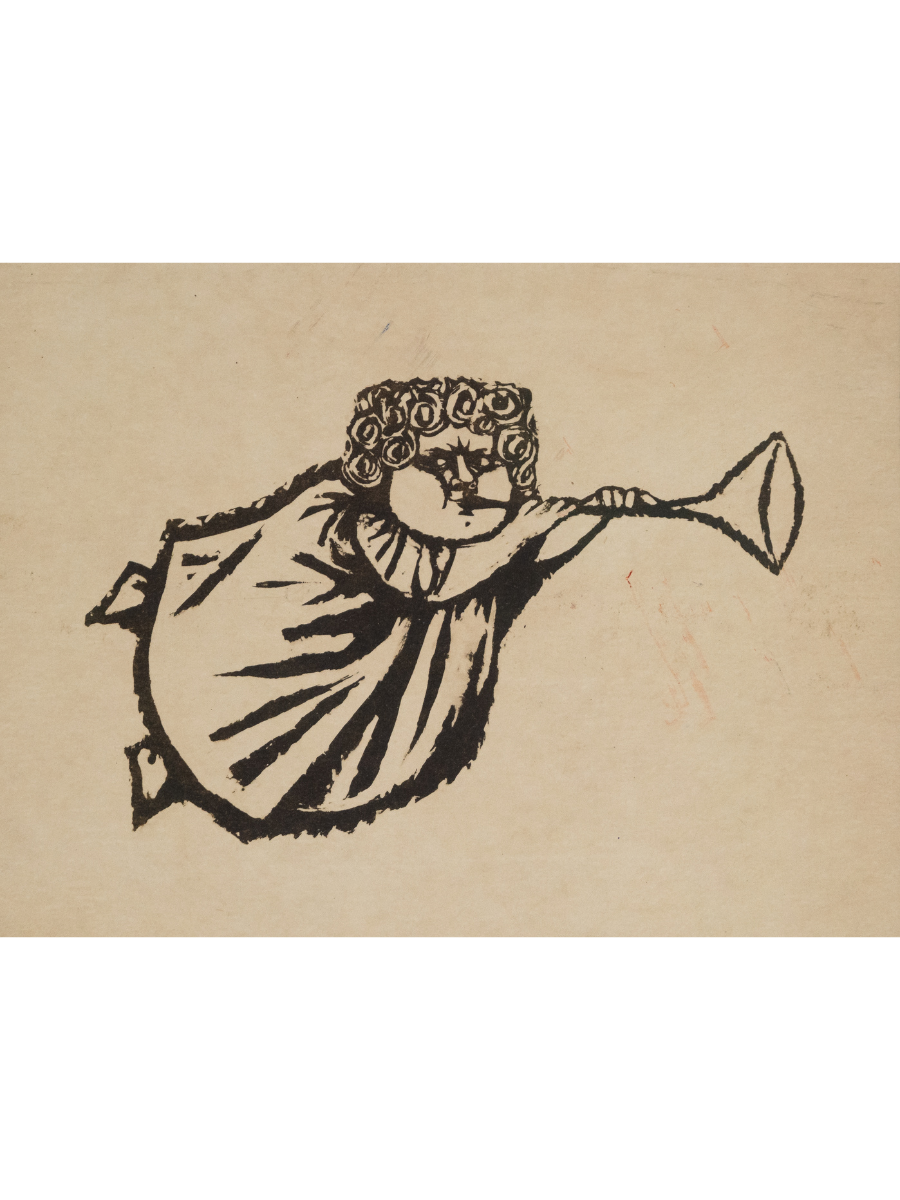Georges de Niverville, Untitled (Large angel with trumpet)