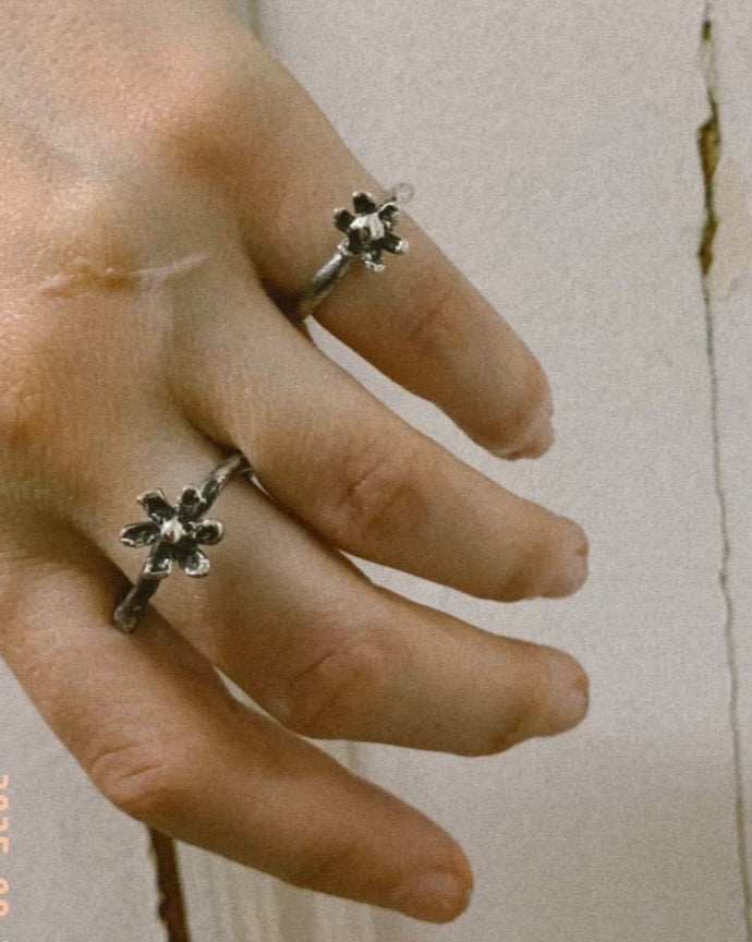 RYHN, Large Wildflower Silver Ring