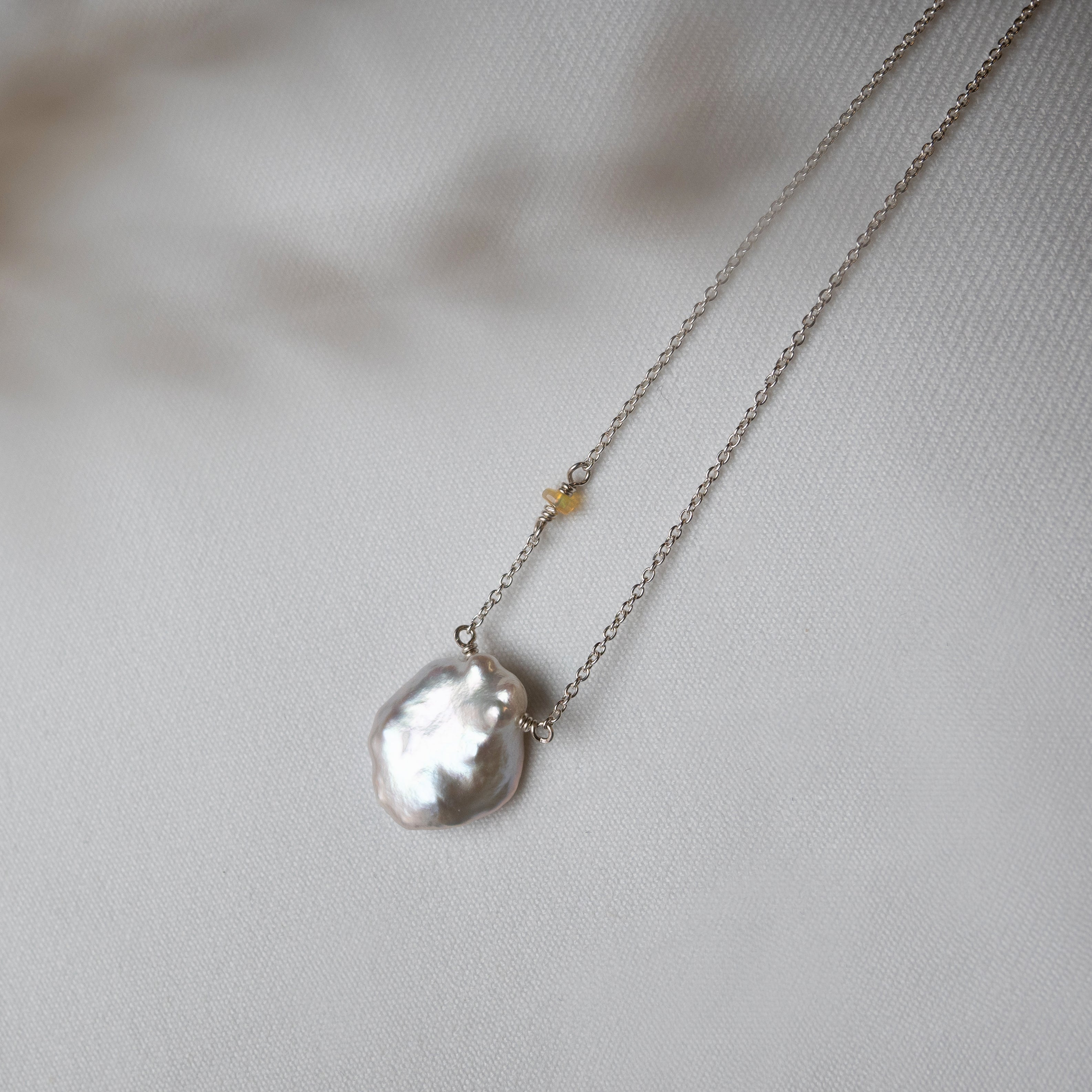 Kathryn Rebecca, Keshi Pearl and Opal Necklace-2