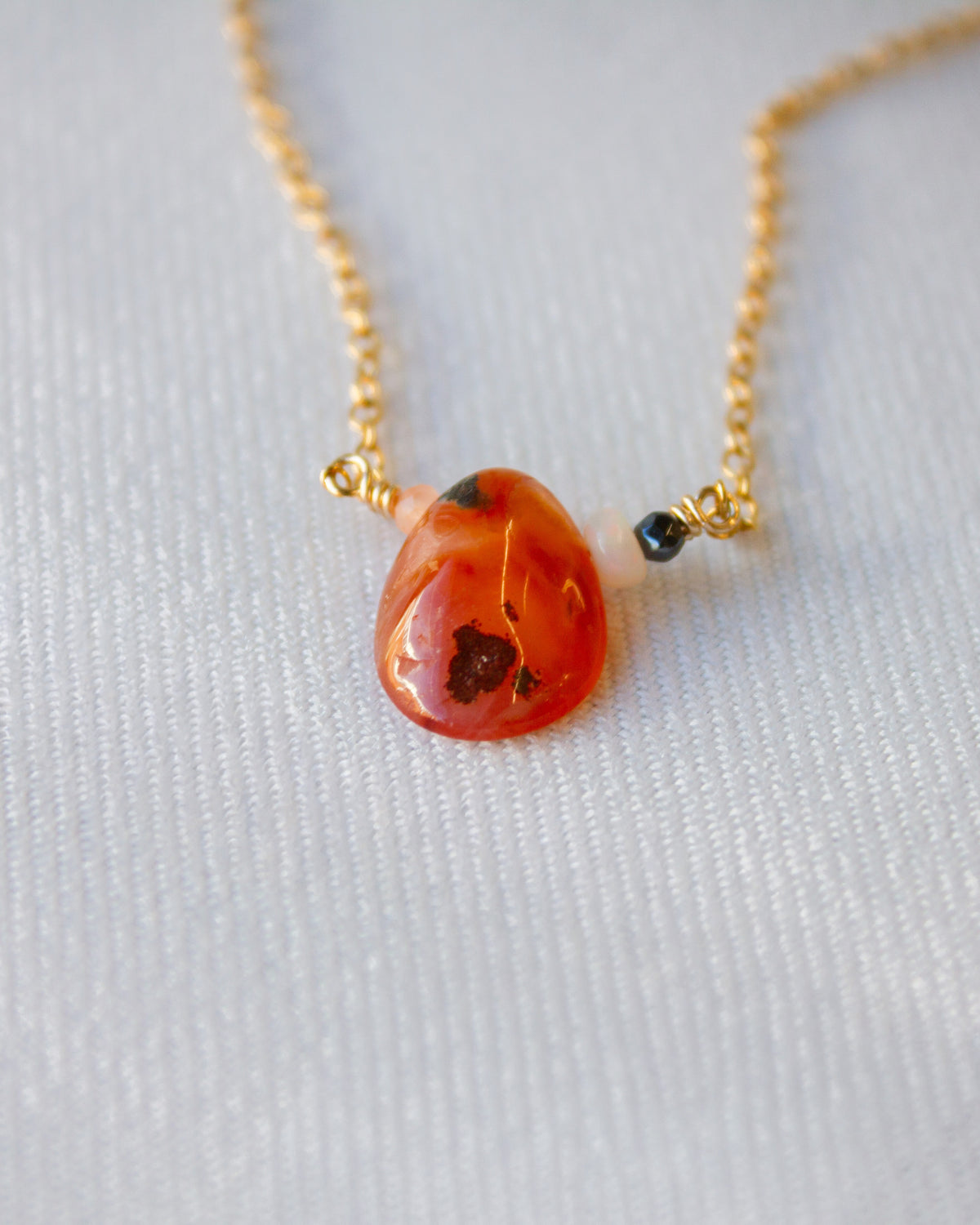 Kathryn Rebecca, Agate Gold Necklace