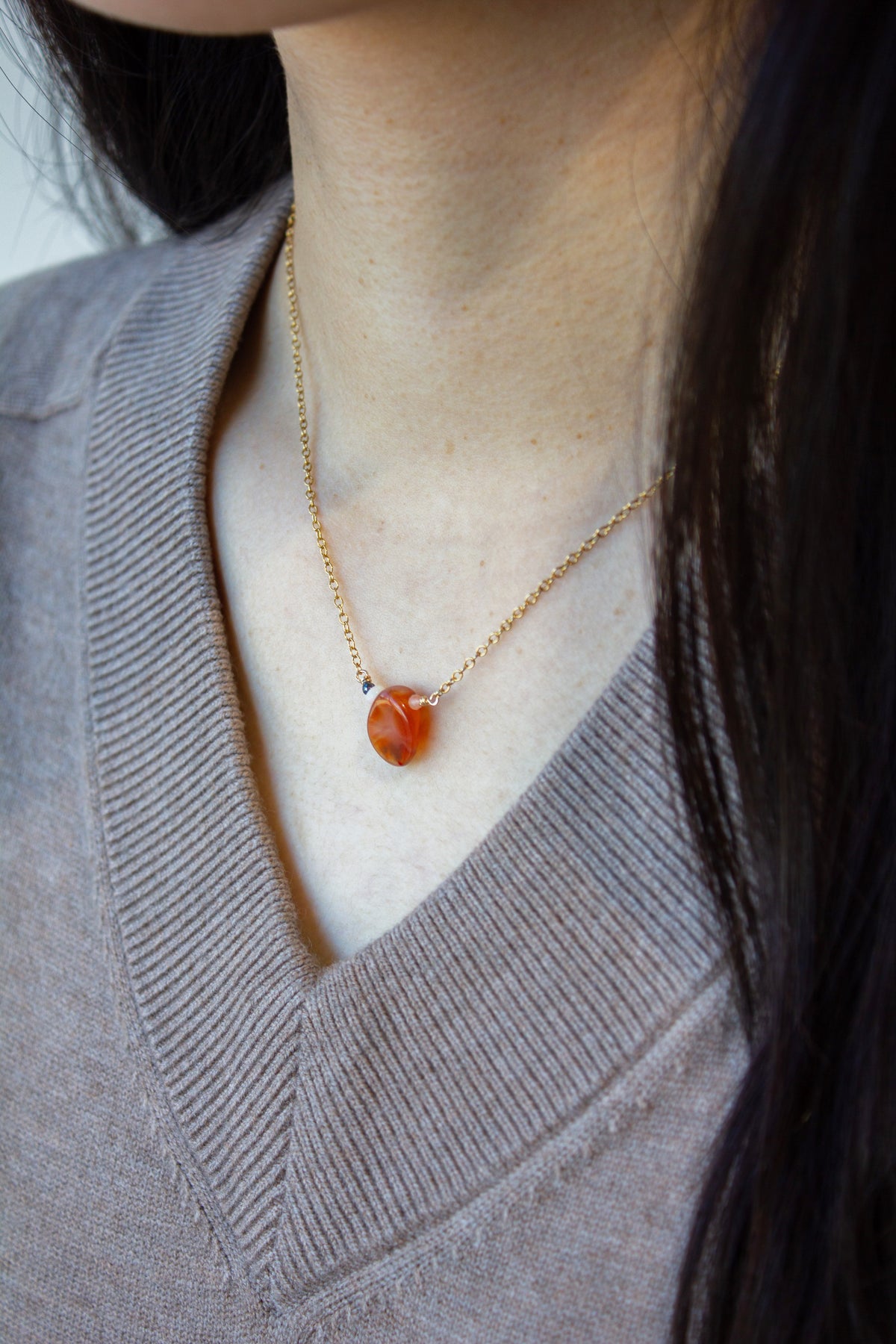 Kathryn Rebecca, Agate Gold Necklace