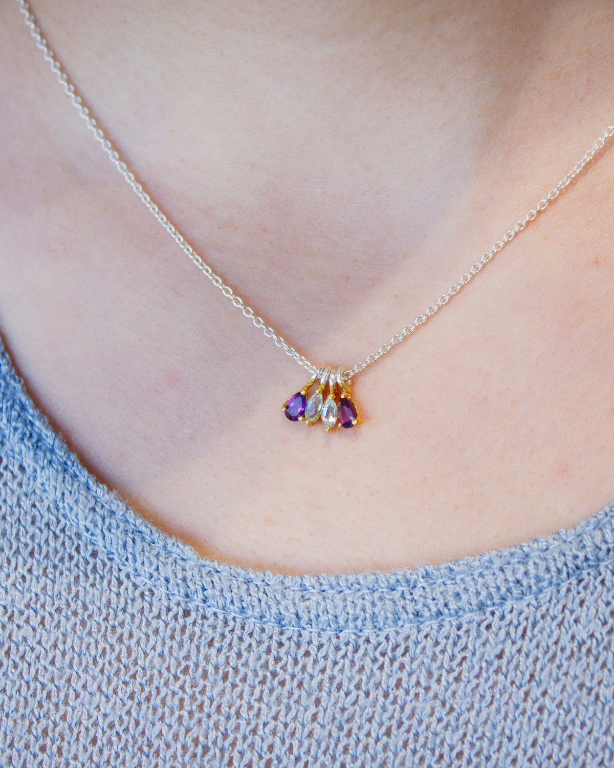 Out Designs, Amethyst Charm Necklace-2