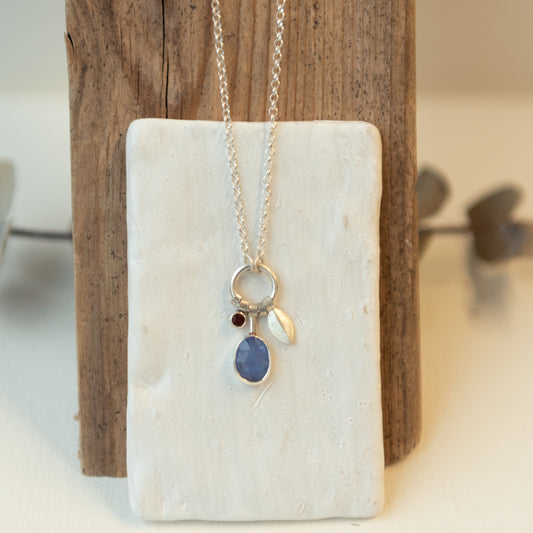 Andrea Mueller, Collection of 3 Tanzanite and Garnet Necklace