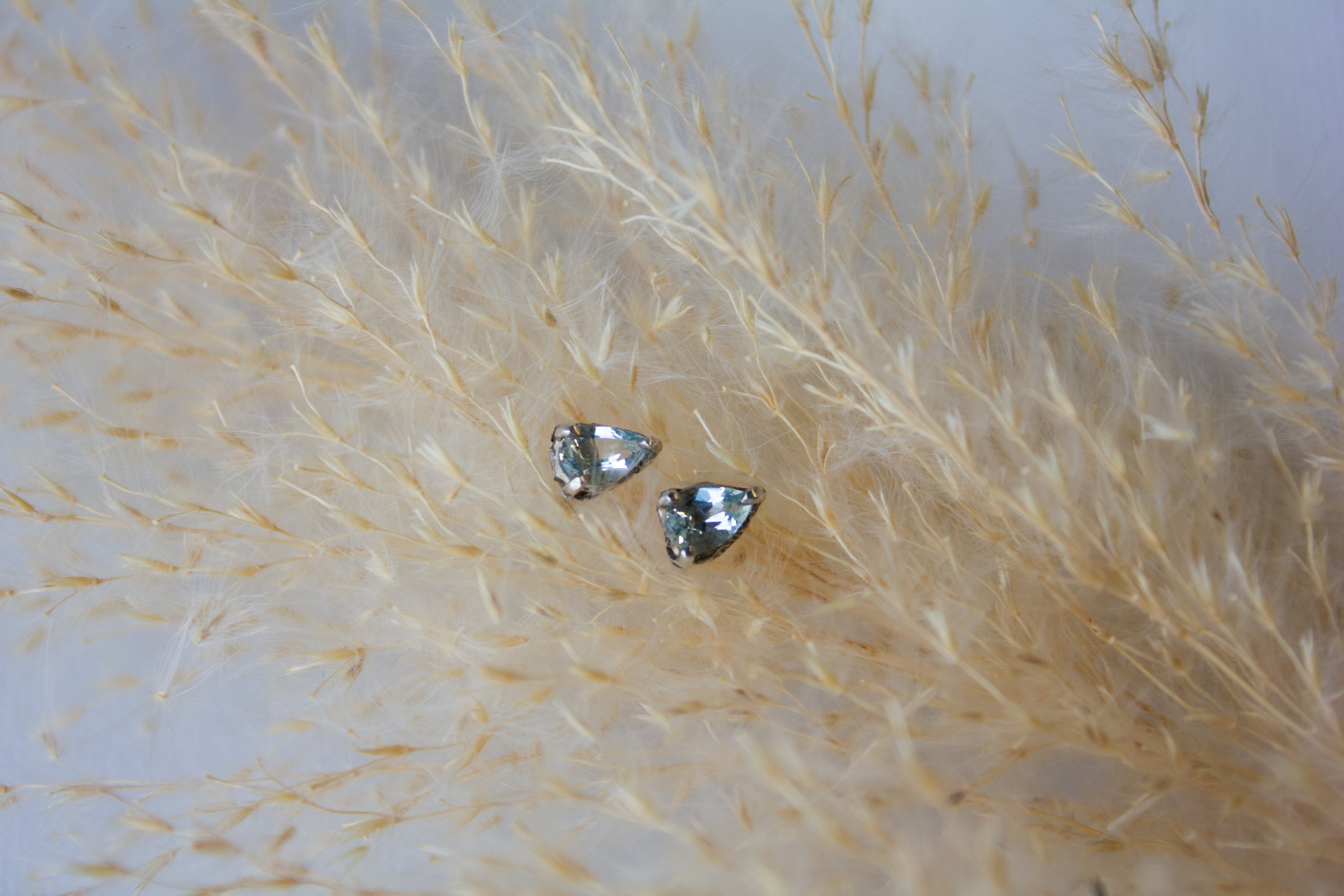 RYHN, Aquamarine Teardrop Studs
