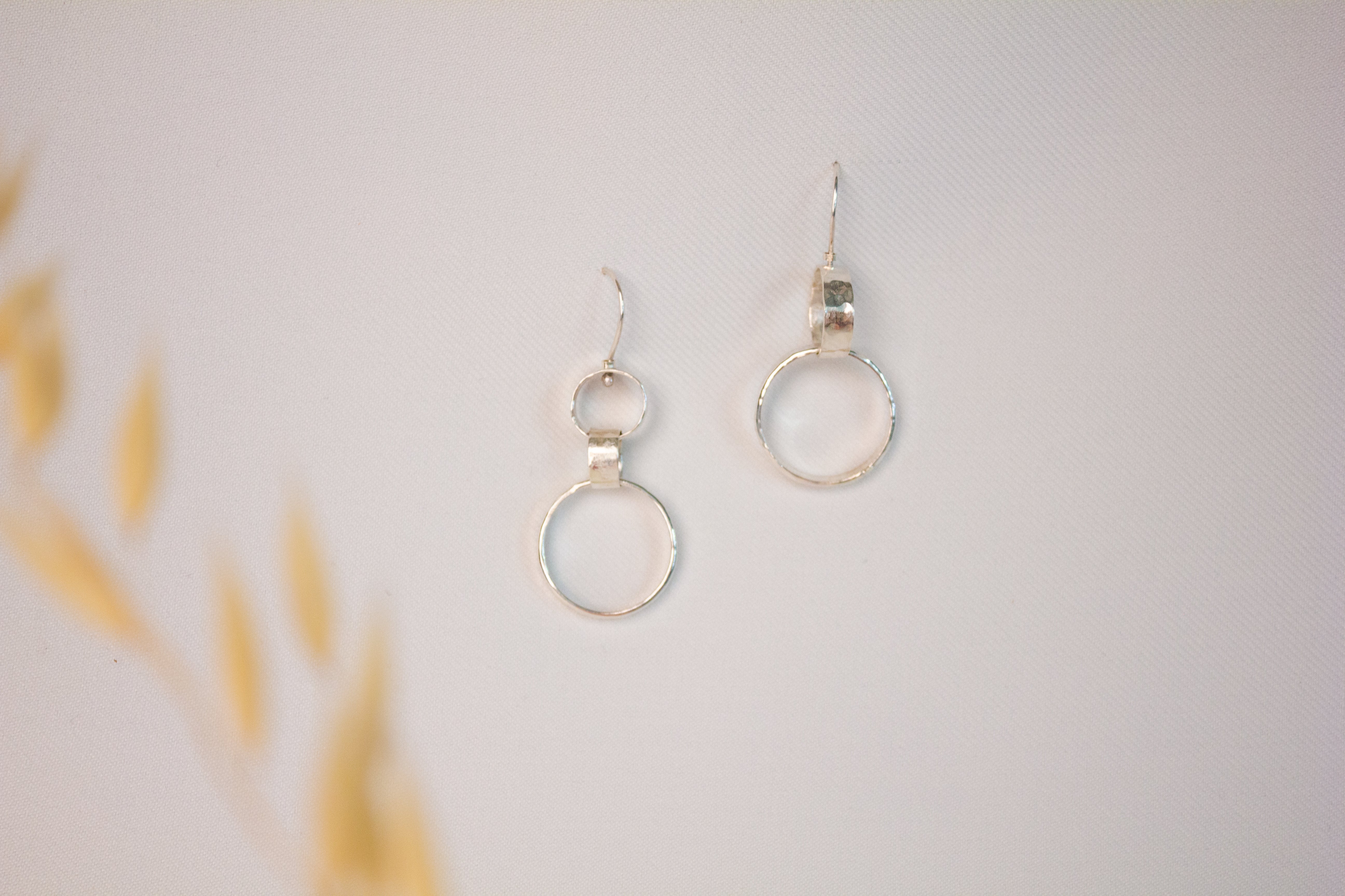 Galili Ellis, Hammered Two & Three Earrings-3