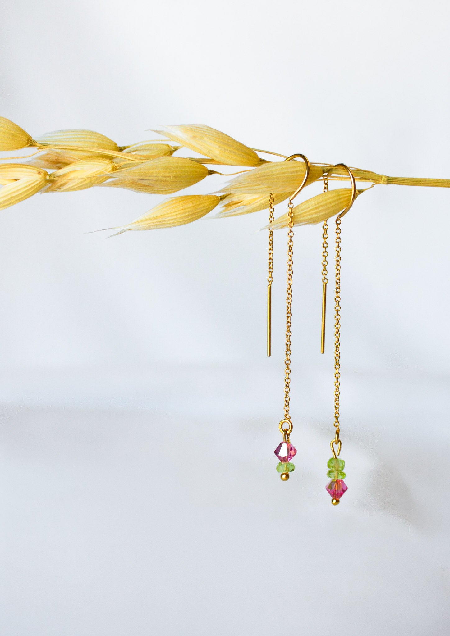 Hailey Jane, Gemstone Threader Earrings