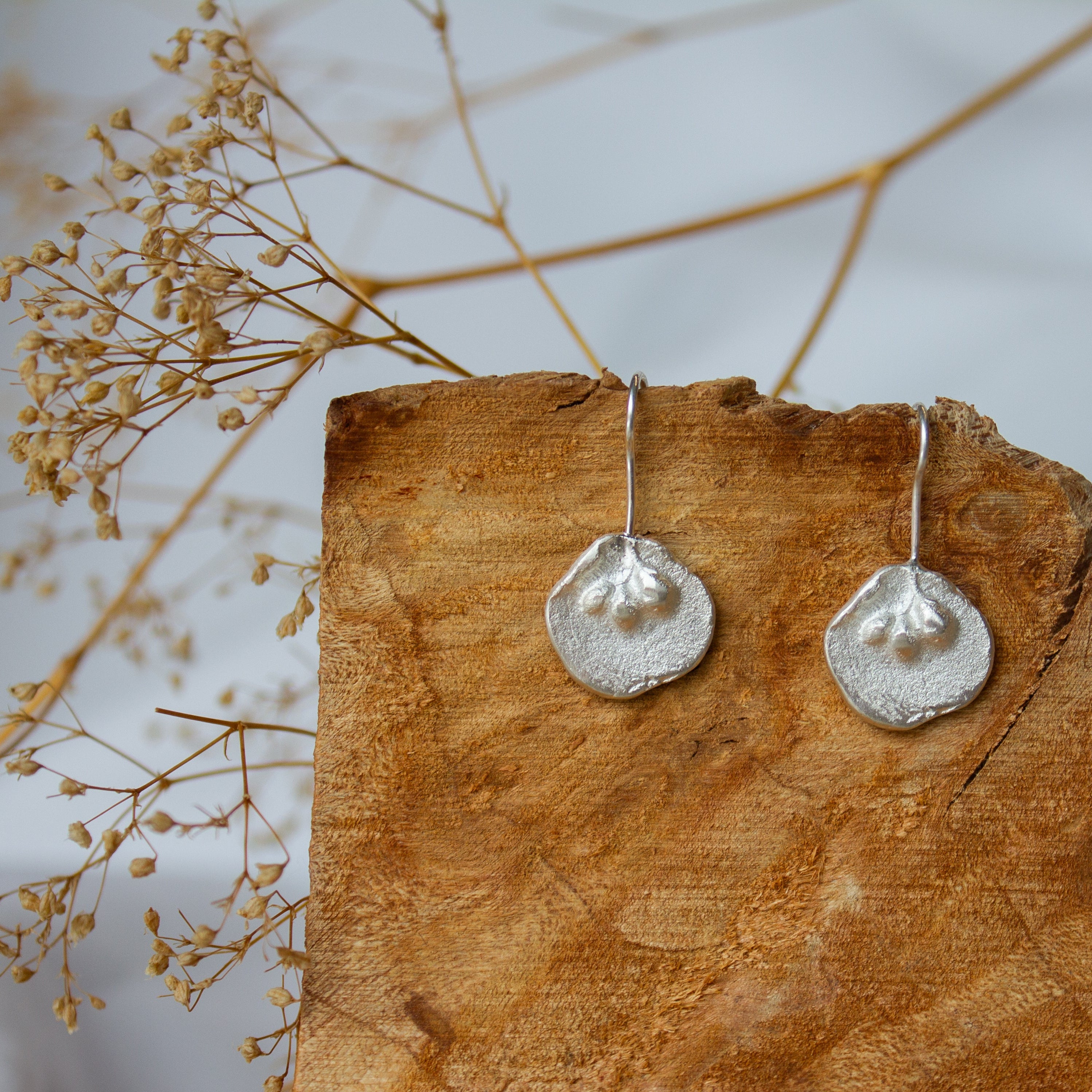 Andrea Mueller, Medium Floral Talisman Hook Earrings-3