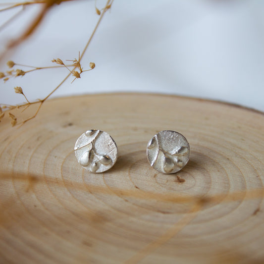 Andrea Mueller, Round Floral Relief Stud