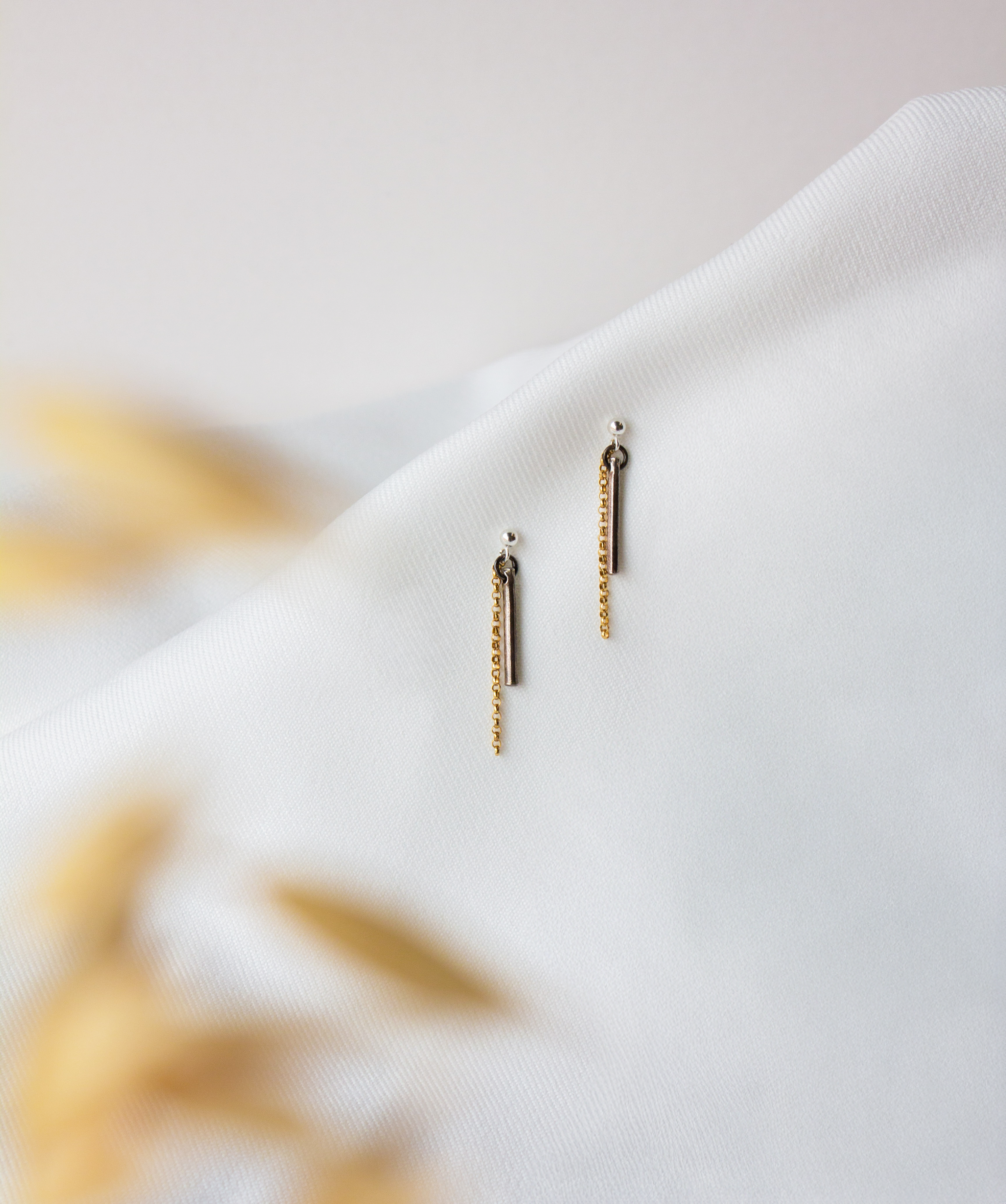 Brenda Wong, Bar and Chain Earrings-2