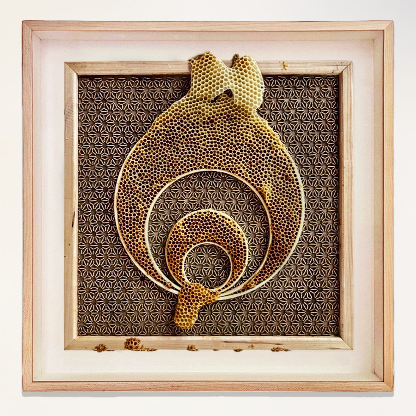 Ava Roth, Beaded Circles, Taupe