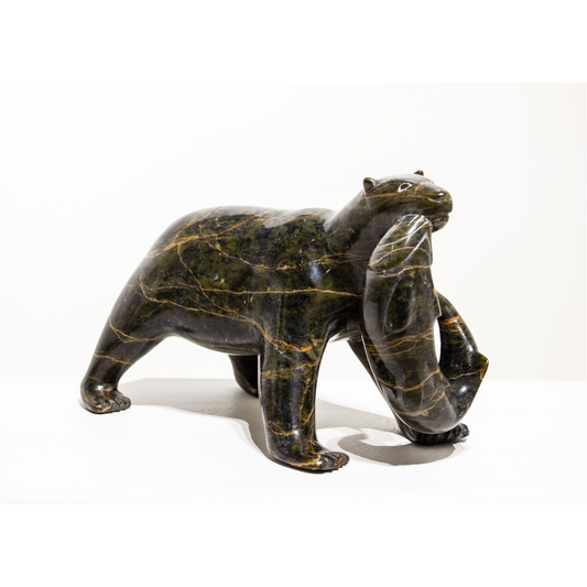 Paulassie Pootoogook, Bear with Arctic Char