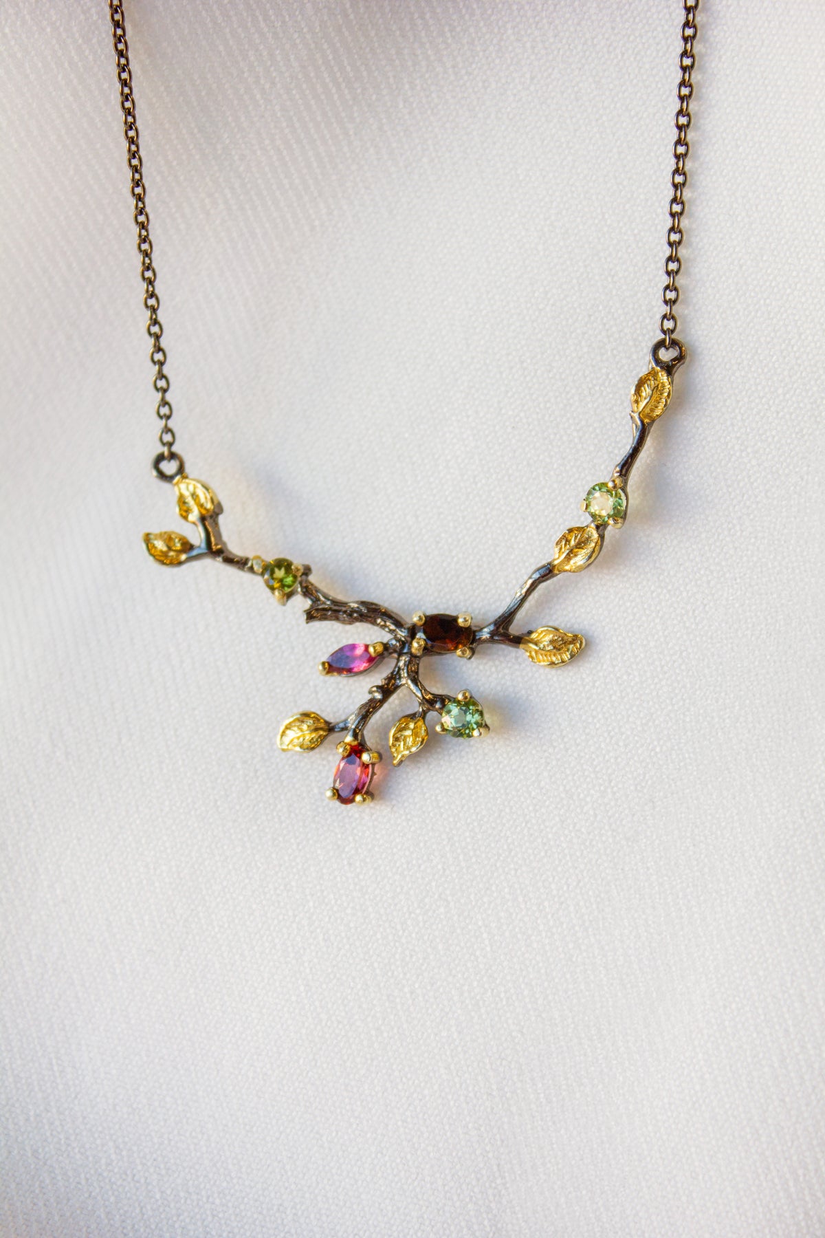 Out Designs, Branching Gemstone Necklace-3
